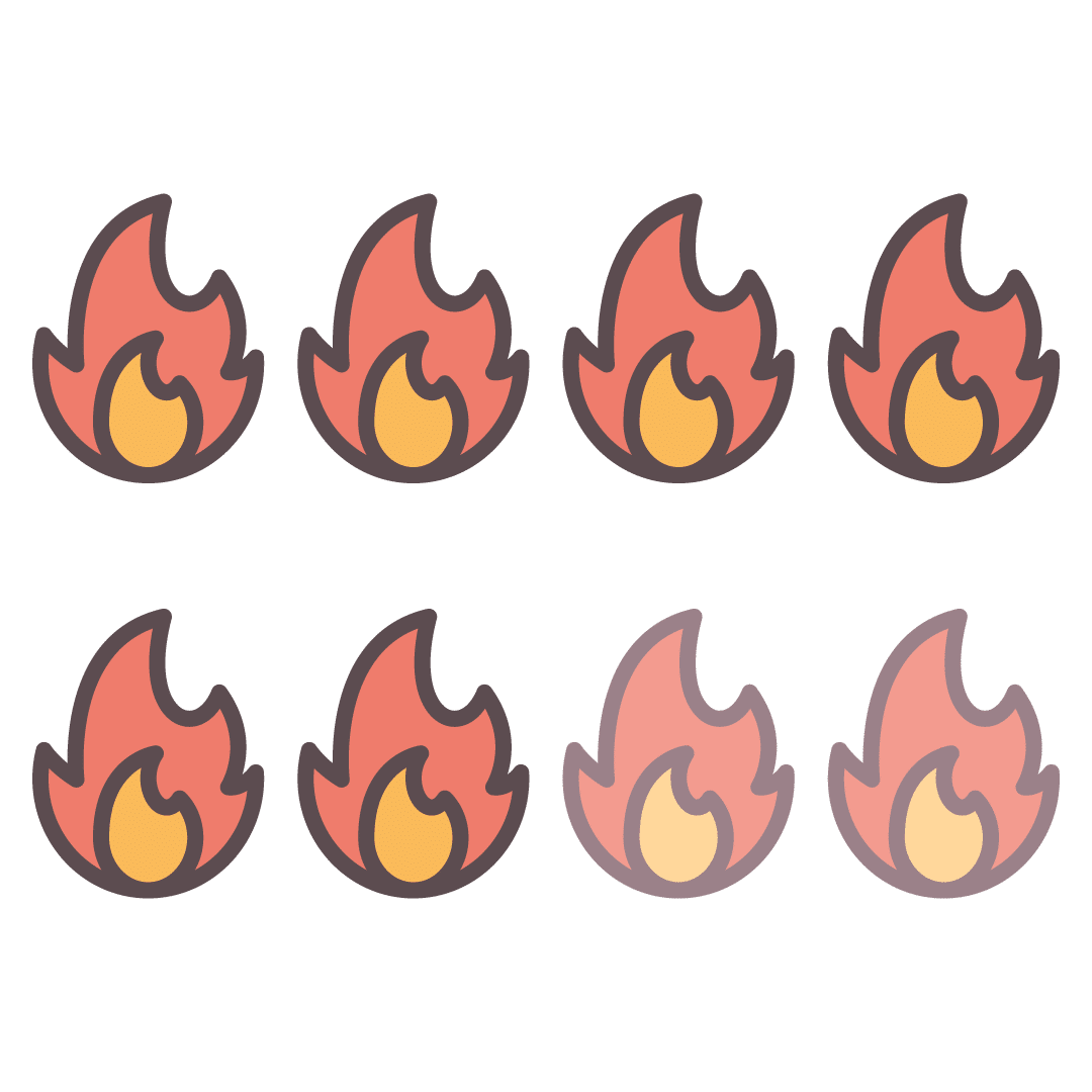 6 out of 8 fires