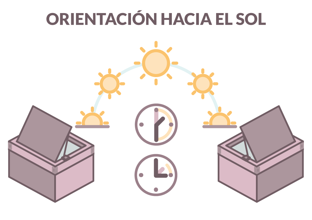 orientación hacia el sol